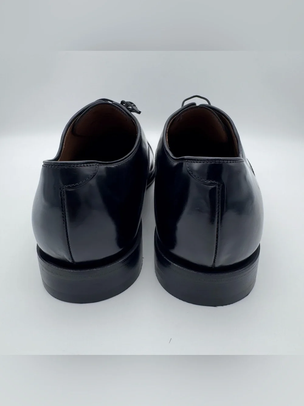 Johnston & Murphy Melton Cap Toe Oxford Black Leather Men Size 10.5 D Dress Shoe